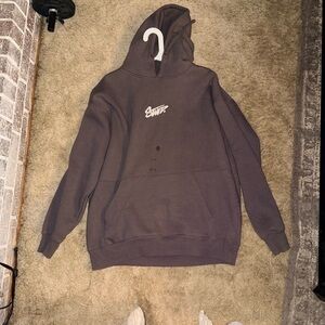 Pull&Bear Stud Charcoal Grey Hoodie